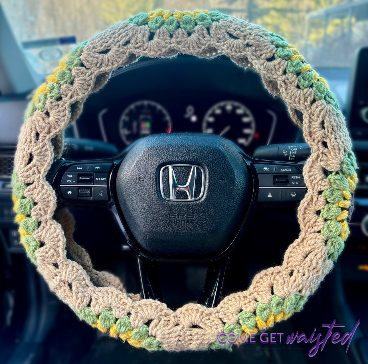 Sunflower Steering Wheel Cover