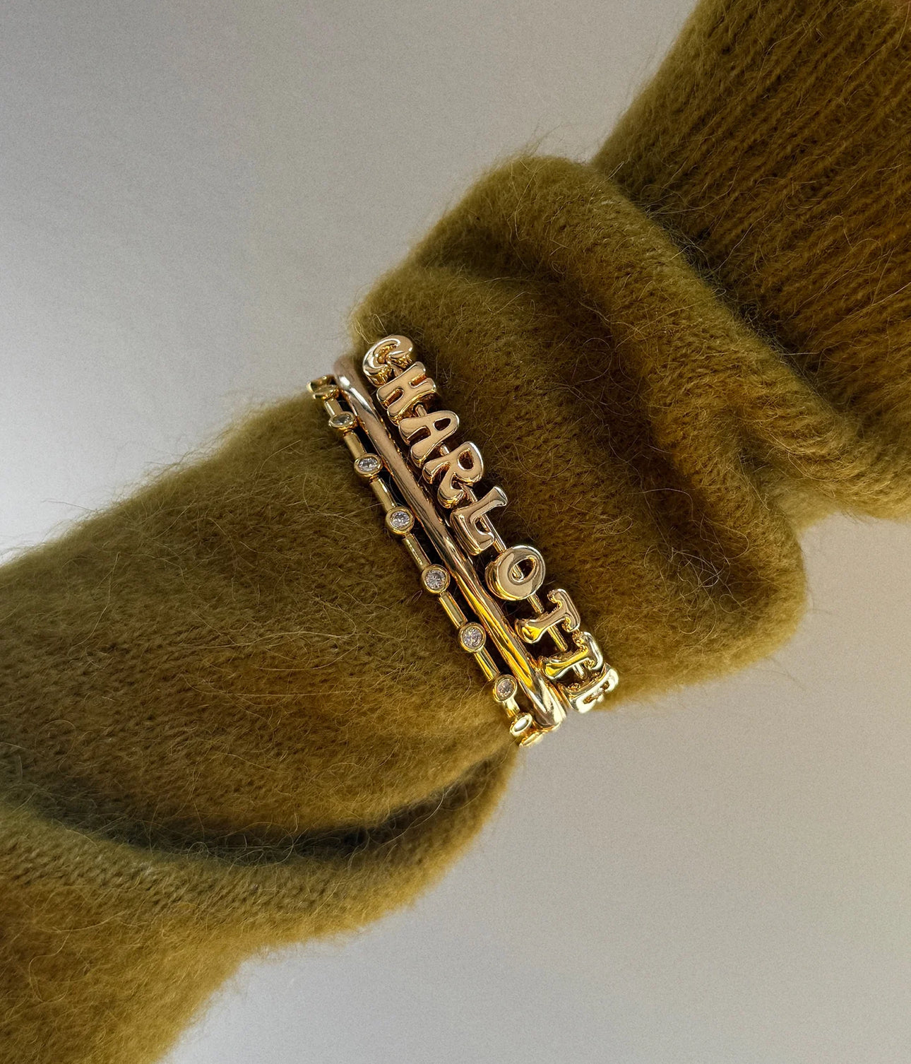 Bubble Letter Name Cuff (Custom)