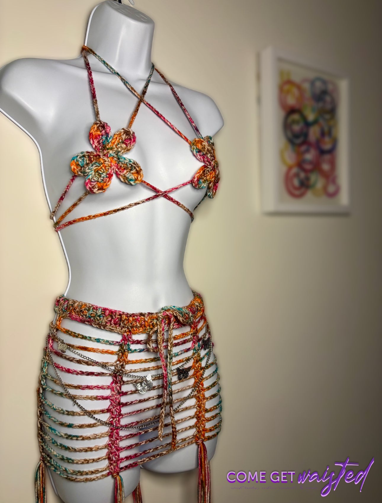 Flower Top Skirt Set