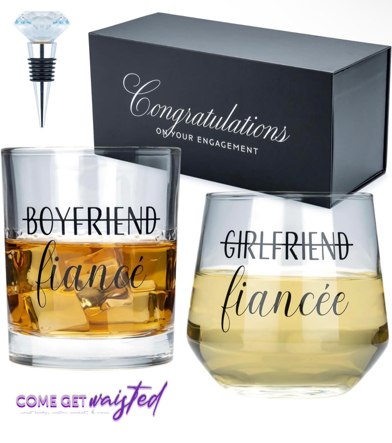 Engagement Wine Glasses