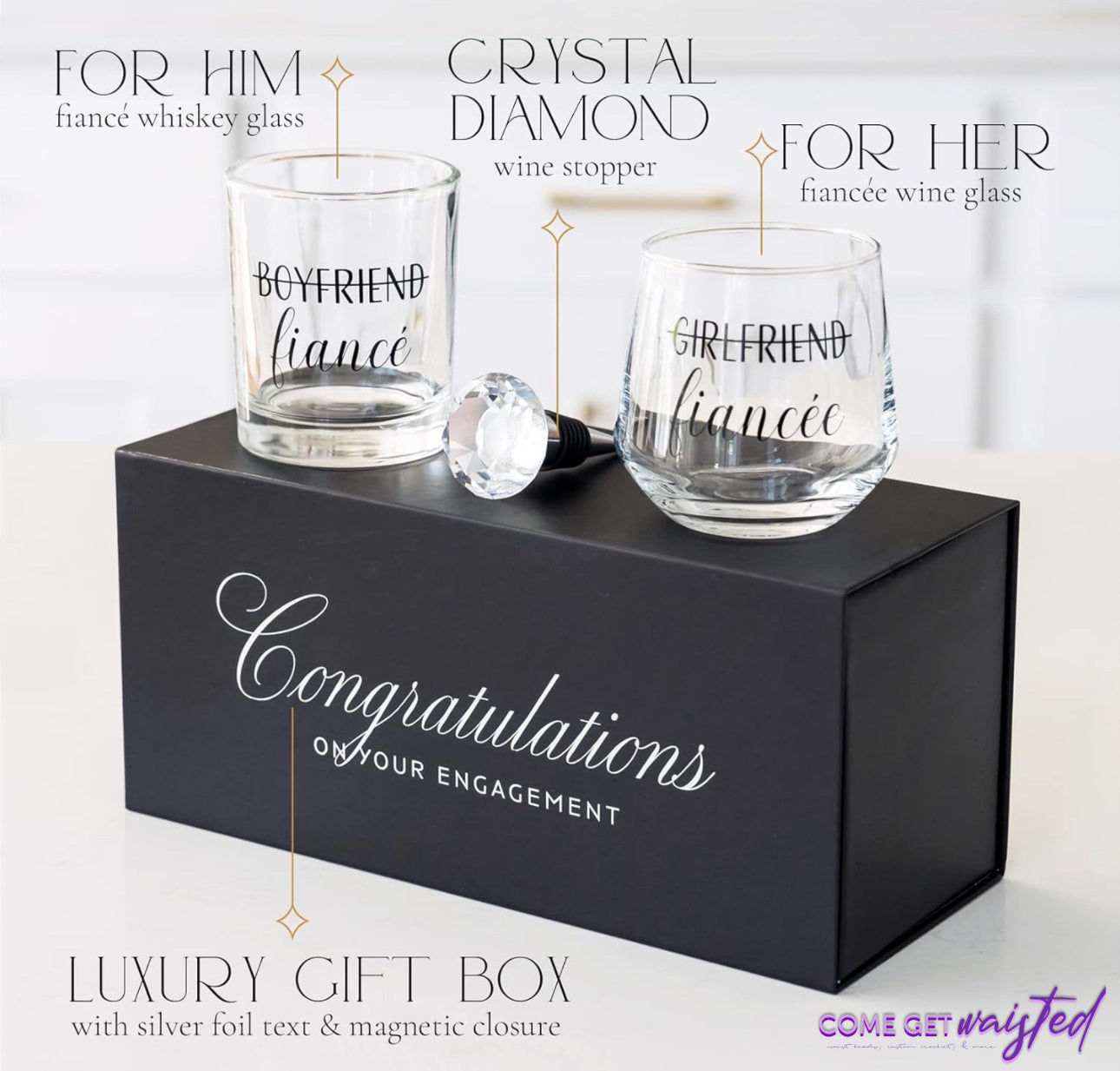 Engagement Wine Glasses