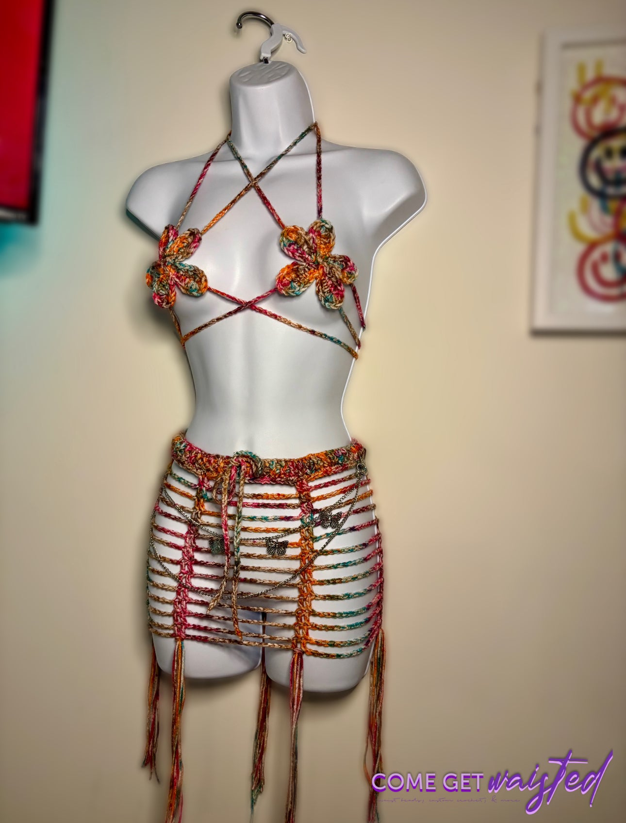 Flower Top Skirt Set