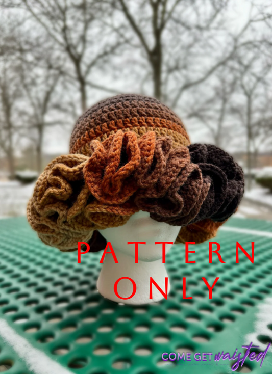 Crochet Ruffle Hat (Pattern ONLY)